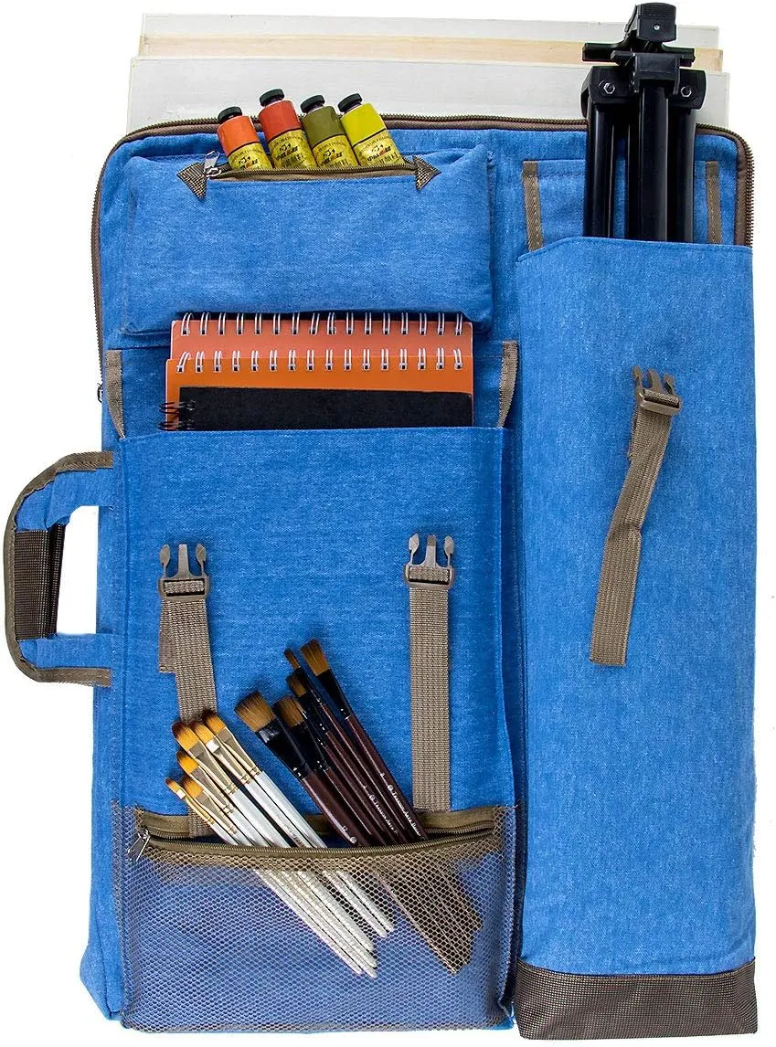 TRANSON Art Portfolio Case Artist Backpack Canvas Bag Large 26” x 19.5”