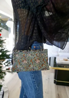 Vintage Inspired Floral Beaded Clutch