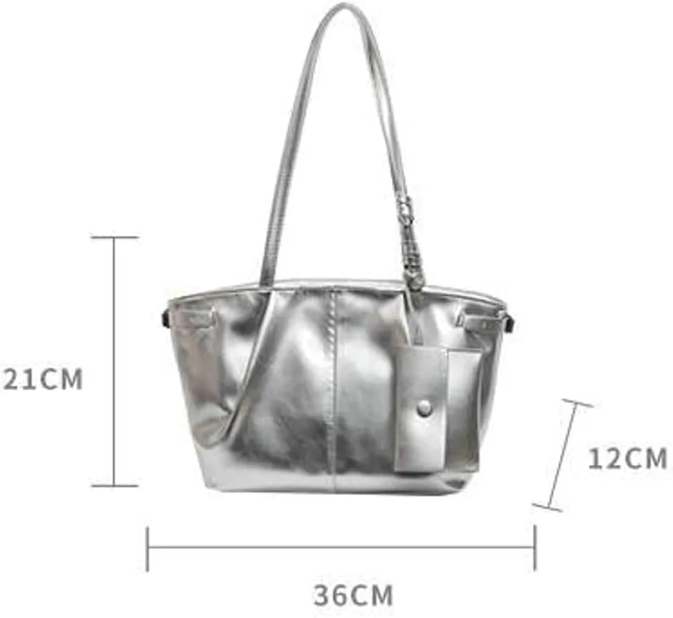 Vintage Large Capacity Commuter Tote Handbag with Small Bag Stylish Women Underarm Bag for Outdoor Trendy 2025