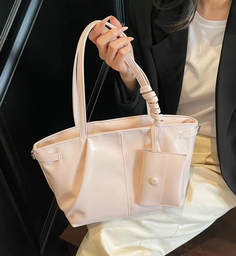 Vintage Large Capacity Commuter Tote Handbag with Small Bag Stylish Women Underarm Bag for Outdoor Trendy 2025