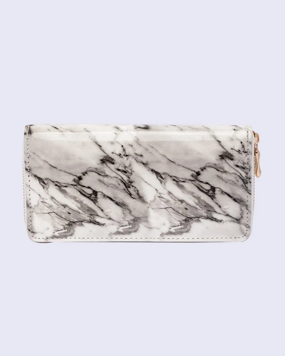 Wallet, Purse, for Women, Abstract Design, White, Rexine