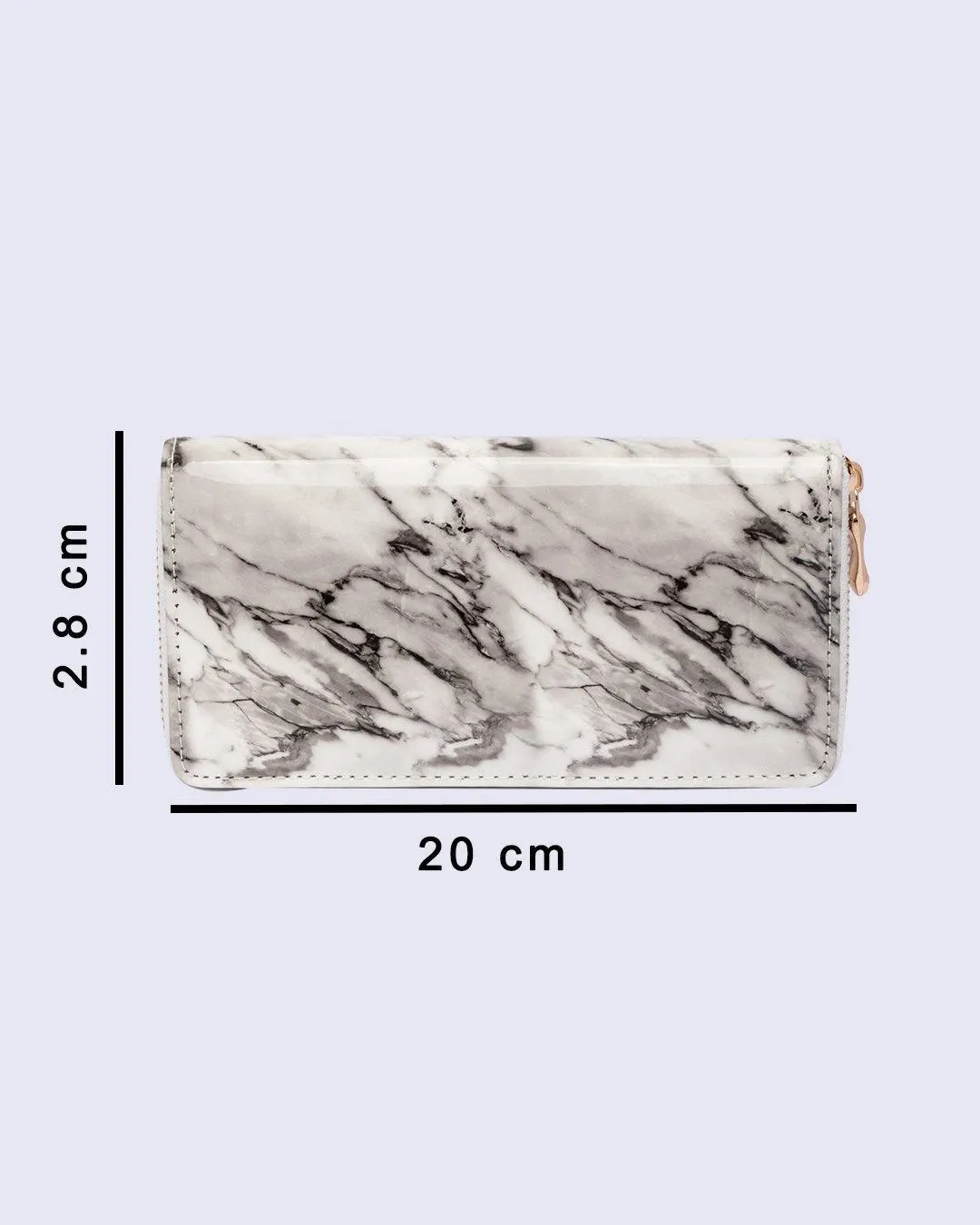 Wallet, Purse, for Women, Abstract Design, White, Rexine