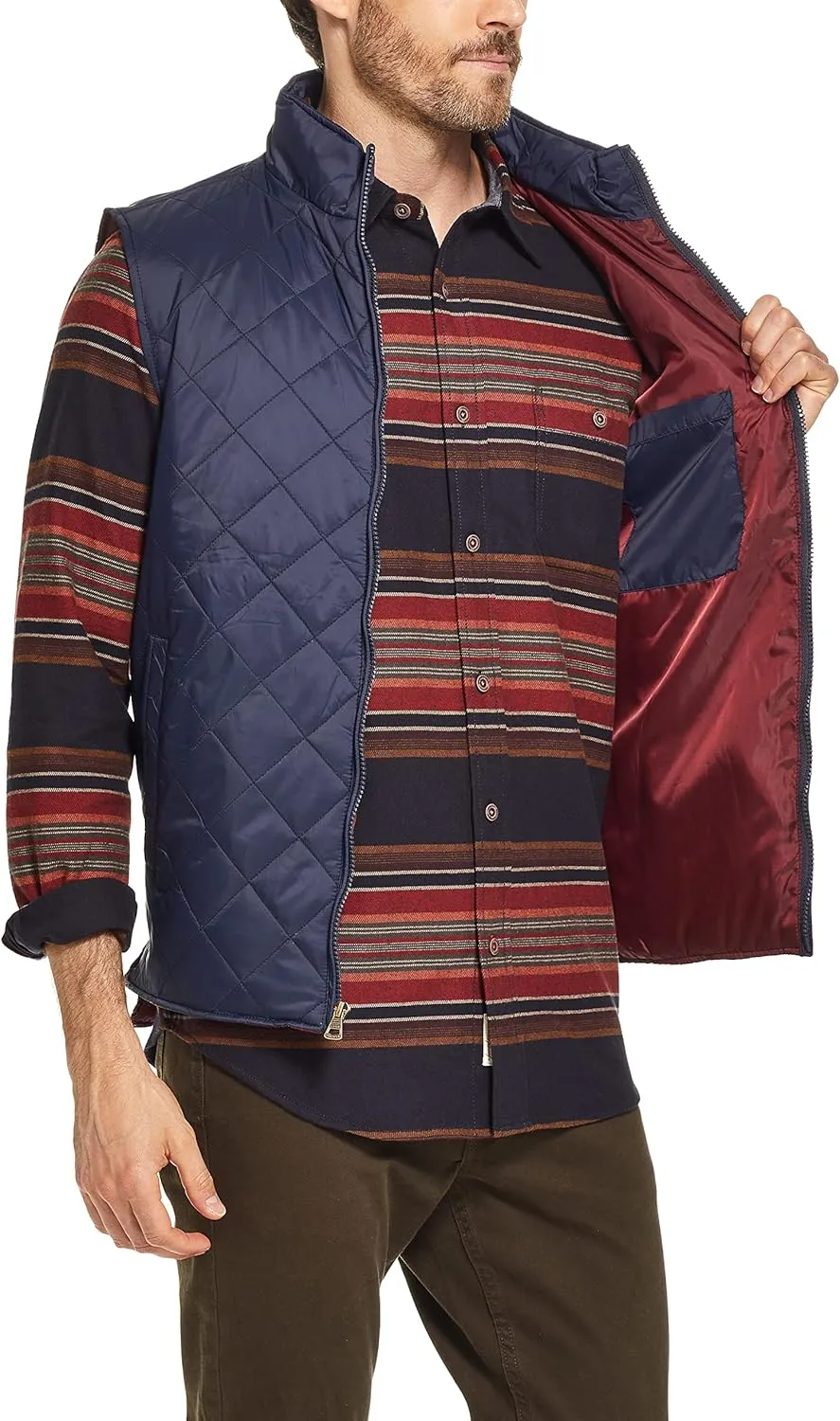 Weatherproof Vintage Mens Quilted Puffer Vest - Lightweight Padded Insulated Vest for Men